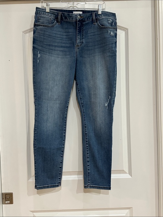 Studio Blue Denim - Women's Mid-Blue Ankle Slim Stretch Jeans